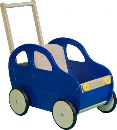 Lauflernwagen blaues Auto mit Bremse 48x34x60cm