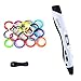 Produktbild Delicacydex SL-300A Low Temperature 3D Druckstift Kinder Graffiti Stift Kinder Lustige Zeichnung Werkzeug Mit 5 Mt 20 Farben PLA Material - Black & White
