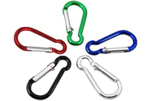 V-VAPE 5 X Carabiner Clip Hook for Camping Keyring For Sports Outdoor Assorted Colours