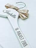  Hochzeit-Kleiderbügel weiß (2018 Edition) für *Braut*Hochzeit*Bridesmaid*Trauzeugin*Geschenk* Personalisierte Kleiderbügel