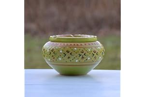 YODECO Cendrier marocain anti fumée Marrakech vert - Moyen modèle