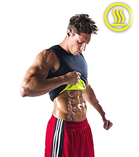 Exklusive Herren Schlankheitskur Effekt Sauna mit Die neue Technologie NEOTEX. Verpasst Gewicht leicht mit diesem Shirt Bauchweg. Formt und durch Wärme in Punkte. Tanktop Ideal zur Verwendung während Ihr Training aber auch zu Arbeit oder Zuhause – Shirt ohne Ärmel lagig. schwitzt, absorbiert und verdunstet. Größe Extra Large XL Herren No Zip