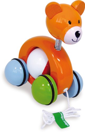 Vilac Push Along Teddy Bear Wooden Toy
