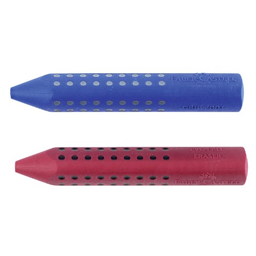 Radierer Grip 2001, dreieckig, blau/rot
