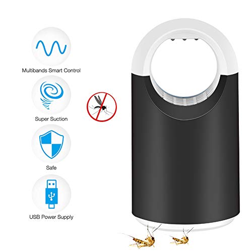 Grey-mond Lámpara Antimosquitos - 5W Trampas para Insectos Matamoscas/Mata Mosquitos Eléctrico para Proteger a los niños, Mata Insectos con 368NM Luz Ultravioleta USB LED, Sin Productos Químicos