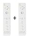 Produktbild AMO® X2 Motion Plus 2 in 1 Remote Multi Player Nintendo Wii Games Controller + FREE SILICONE COVER (White)