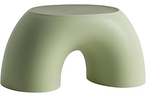 BAITANG Ringförmig Toilettenhocker Erwachsene Tragbar rutschfest Langlebig Kackhocker Für Das Badezimmer Klohocker Wohnbereich Couchtisch Fußhocker(GrüN)