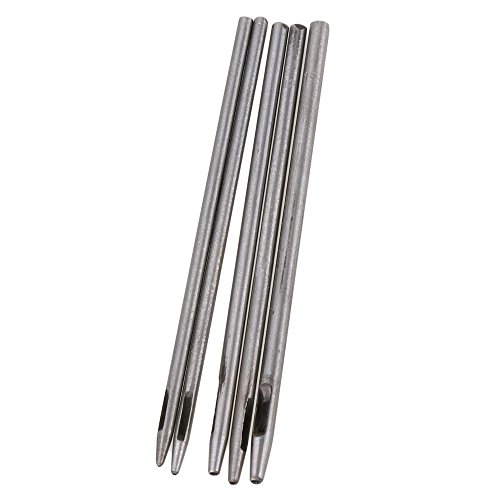 BQLZR Silber 1mm-5mm Heavy Duty Steel Leder Locheisen Loch zu machen Guertel Handwerk Cutter Werkzeug-Satz von 5