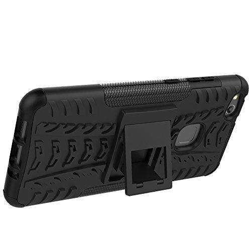 OFU  Para Huawei P10 Lite 5 2  Smartphone  H  brido caja de la armadura para el tel  fono Huawei P10 Lite 5 2  resistente a prueba de golpes contra la lucha de viaje accesorios esenciales del tel  fono-rojo