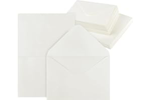‎MOCRAFT Mocraft 60 Klappkarten blanko mit Umschlag Nassklebung Kraftpapier Karten zum Selbstgestalten mit Kuvert für Hochzeit Geschenk Grußkarten Einladung