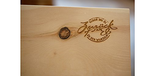 Brotzeit-/Vesperbrett Art Schneidebrett aus Zirbenholz (35 x 20 x 1.8 cm) Handgemacht in Österreich - 6