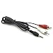 Price comparison product image Interesting® 2 PCS 1M 3.5mm Male to 2 RCA Male Audio AV Y Splitter Stereo Extension Cable Adapter