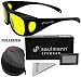 Produktbild Saulmann®  Polarisierte Unisex Überzieh Blendschutzbrille - Kontrast Outdoor- & Nacht Fahrbrille mit UV-Schutz gegen blendendes Licht und Antireflexbeschichtung - Polbrille SM5775