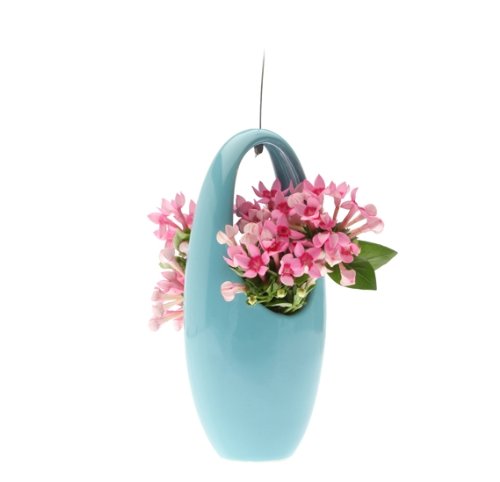 Chive Hanging Aerium Egg Vaso in Ceramica, Blu
