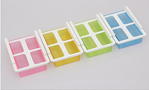 Highdas 2PCS Küche Kühlschrank Kühlschrank Aufbewahrung Rack Gefrierschrank Regal Halter Küche Space Saver Organisation Color Radom - 5