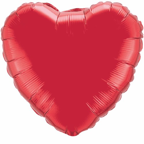 XXL-Folienballon * ROTES HERZ * für den Valentinstag oder einen romantischen Anlass // für Luft und Helium // 90cm hoch // Liebe Ballon