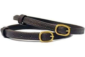 Stübben STEELtec Leder-Sporenriemen in schwarz und braun 1118, Farbe:braun (Beschläge Messing)