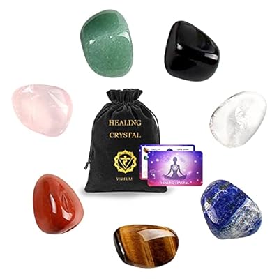 7pcs Crystals For Beginners Natural Stones Set Crystals And Gemstones,7 Chakra Healing Crystal Reiki Puff Pocket Palm Stone For Stress Relief Chakra Balancing Home Decoration Yoga