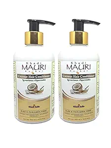 Khadi MAURI Coconut Conditioner, White, 600 ml, Pack of 2