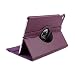 Produktbild Apple iPad 2017 Case,elecfan® iPad 2017 9.7 Zoll 360 drehende Smart Hülle PU Leder Abdeckung Gehäusedeckel für Apple New iPad 2017 iPad 9.7 Zoll (2017 New iPad, Lila)