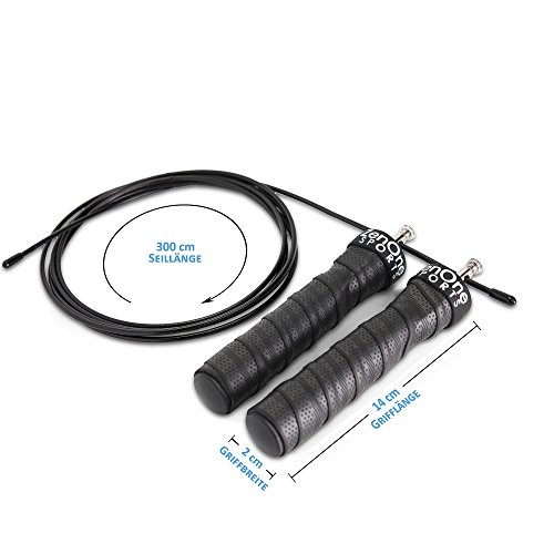 ZenRope – Speed Rope Springseil Sport mit GRATIS E-BOOK | Extra-Stahlseil, Tasche & Einstiegsguide - 5