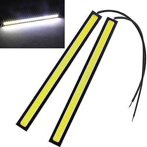 Biqing DRL Daytime Running Lights Waterproof High Power Flexible Super Brigh 17cm 12V LED Car Lights Strips COB Off Road Driving Fog Lights With Self-Adhesive Tape