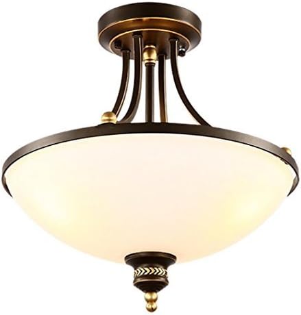 Awama Ceiling Lights Black Hall USA VINTAGE Country Round Dining Table Country House Style Lights Pendant Lamp Kit for Bedroom Ceiling Light Set Metal Nordic chirm Frosted Glass White (Covers)