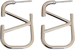 Hanaoops Orecchini Oro Donna Quadrati Orecchini Anallergici Donna Orecchini Argento Lettera Geometrica Gioielli di moda per donne e ragazze