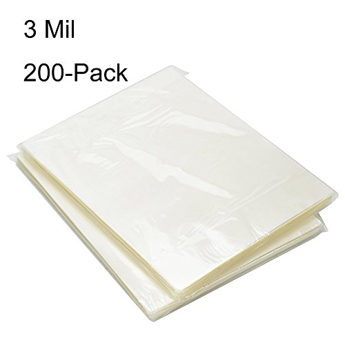 BESTEASY3 Mil Clear Letter Size Thermal Laminating Pouches, 8.9'' x 11.4'', Pack of 200