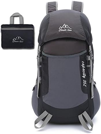 YYY-Ultra-light portable shoulder bag skin pack outdoor folding mountaineering travel backpack men and women sports bag , gray