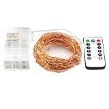Kohree Cadena de Luces 60 Leds 6M con Mando a Distancia de 8 Modos Impermeable Decorar para Casa,la Navida,Halloween y las Fiestas en Interior y exterior
