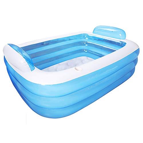 Preisvergleich Produktbild Verdickte aufblasbare Badewanne, Erwachsen-Badekurort-Badebadewanne PVC-Kinderpool-aufblasbarer Jacuzzi, Blau, Rosa, Grün (Color : D)