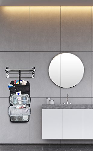 Travando ® Premium Kulturbeutel zum Aufhängen | Kulturtasche mit extra vielen Fächern für Damen und Herren | Waschtasche | Beauty Case | Kosmetiktasche | Waschbeutel | Reise Toilettentasche - 7
