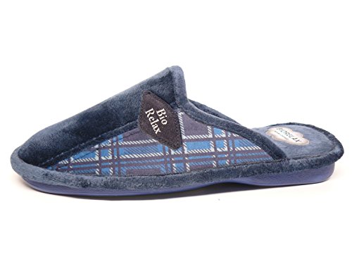 Zapatilla Hombre para Andar por casa BIORELAX - Invierno-Grenoble Color Marino - 1452-24 (41, Marino)