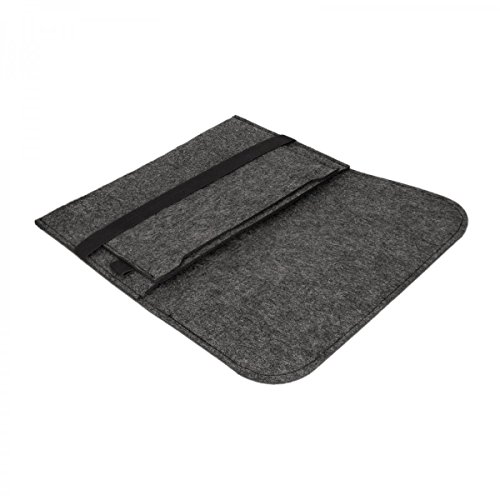 eFabrik Hülle für Silvercrest 2IN1 Tablet 10.1′ 3G inkl Tastatur Schutztasche Tasche Sleeve Case Soft Cover Schutzhülle Filz dunkelgrau - 3
