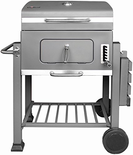 Krollmann Holzkohlegrill BBQ – mit Trolley inkl. 2er Set Grillzange - 4