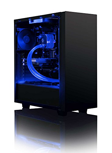 VIBOX Precision 6.76 Gaming PC – 4,2GHz AMD FX Quad-Core Prozessor, GT 710 GPU, preiswerte, Wassergekühlter Desktop Gamer Computer mit Spielgutschein, Blau Innenbeleuchtung, lebenslange Garantie* (4,2GHz übertakteter Superschneller AMD FX 4300 Quad-Core Prozessor CPU, Nvidia GeForce GT 710 1GB Grafikkarte GPU, 8GB Team Elite 1600MHz RAM, 2TB Festplatte, Raijintek Triton Wasserkühler, 400W 85+ Netzteil, NZXT Gehäuse, AM3+ Mainboard, Ohne Windows Betriebssystem) - 2