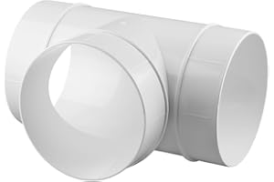 Awenta Conector en T Tubo de ventilación ABS Tubo Redondo Ø 150 Tubo de Escape 150 mm, PVC