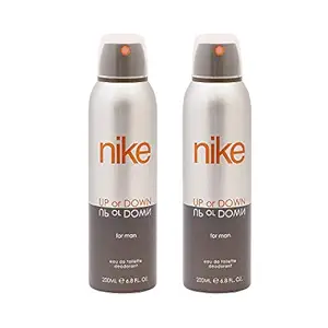 Nike Up or Down Deodorant for Men, 200ml (Pack of 2)