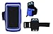 Produktbild Design Sport-armband Tasche in Blau für Sony Mobile Xperia XZ2 Neopren Anti Rutsch mit Reflektion Schlüssel / Kopfhörer Halter Reißverschluss und 2 Einstellungsmöglichkeiten