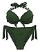 EONAR Damen Seitlich Gebunden Bikini-sets Abnehmbar Bademode Push-up Bikinioberteil mit Nackenträger