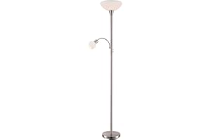 Lindby lampa podłogowa 2 -punktowa 'ELAINA', styl nowoczesny, m. in. do salonu, jadalni, kolor aluminiowy, szary, cynkowy, metal, żarówka E27