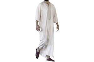 Greatfool Kaftan Herren - gebetskleidung für männer mit Premium-Qualitätsverarbeitungen - Elegant und traditionell Abaya Herren
