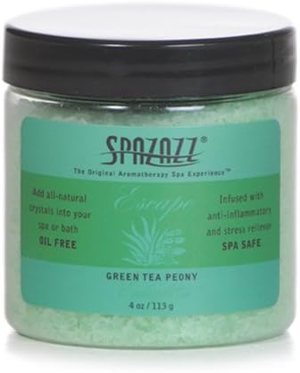 Spazazz Escape Spa &amp; Hot Tub Fragrance Crystals 4oz - Green Tea Peony