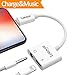 Price comparison product image Lightning Headphone Jack Adapter for 3.5 mm Aux for iPhone Earphone Adapter Accessories (Audio+Charge+Volume Control) 2 in1 Lighting Splitter Adapter for iPhone X 10/iPhone 8/8 Plus iPhone7/ 7 Plus/6S/6/iPad Earphone Adaptor Lightning Cable Support iOS 11 and Later.