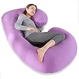 Coussin de Grossesse pour Dormir et Nourrir Oreiller de Corps Multi-positions U-shape pour Le Nouveau-né Allaitement Avec Fermeture Caché 140x70cm