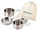 Price comparison product image Camping Stainless Steel Cooking Set with Carry Bag (Big Pot, Small Pot, Lid-Plate, Lid-Fry Pan) CW-300 Camelwill by Kakusee