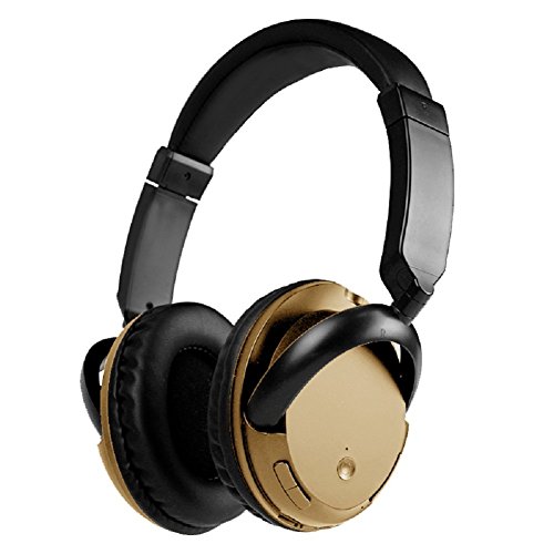 Deerbird® Super Confortable Poids léger Bluetooth Casque Intra-Auriculaire avec Mic Transmission sans Fil et Câblé Mode Double Son Hi-FI pour Téléphones Mobiles Casque pour Ordinateur Portable (Or)