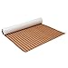 Produktbild ChaRLes 120x240cm braune und weiße EVA Foam Faux Teak Blechboot Yacht synthetische Teak-Decking
