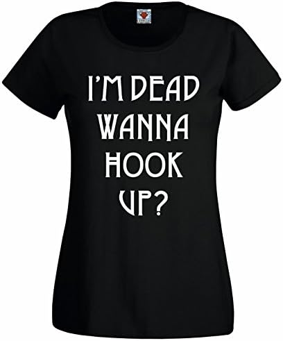 Women's I'm Dead Wanna Hook Up? Slim-Fit T-Shirt.